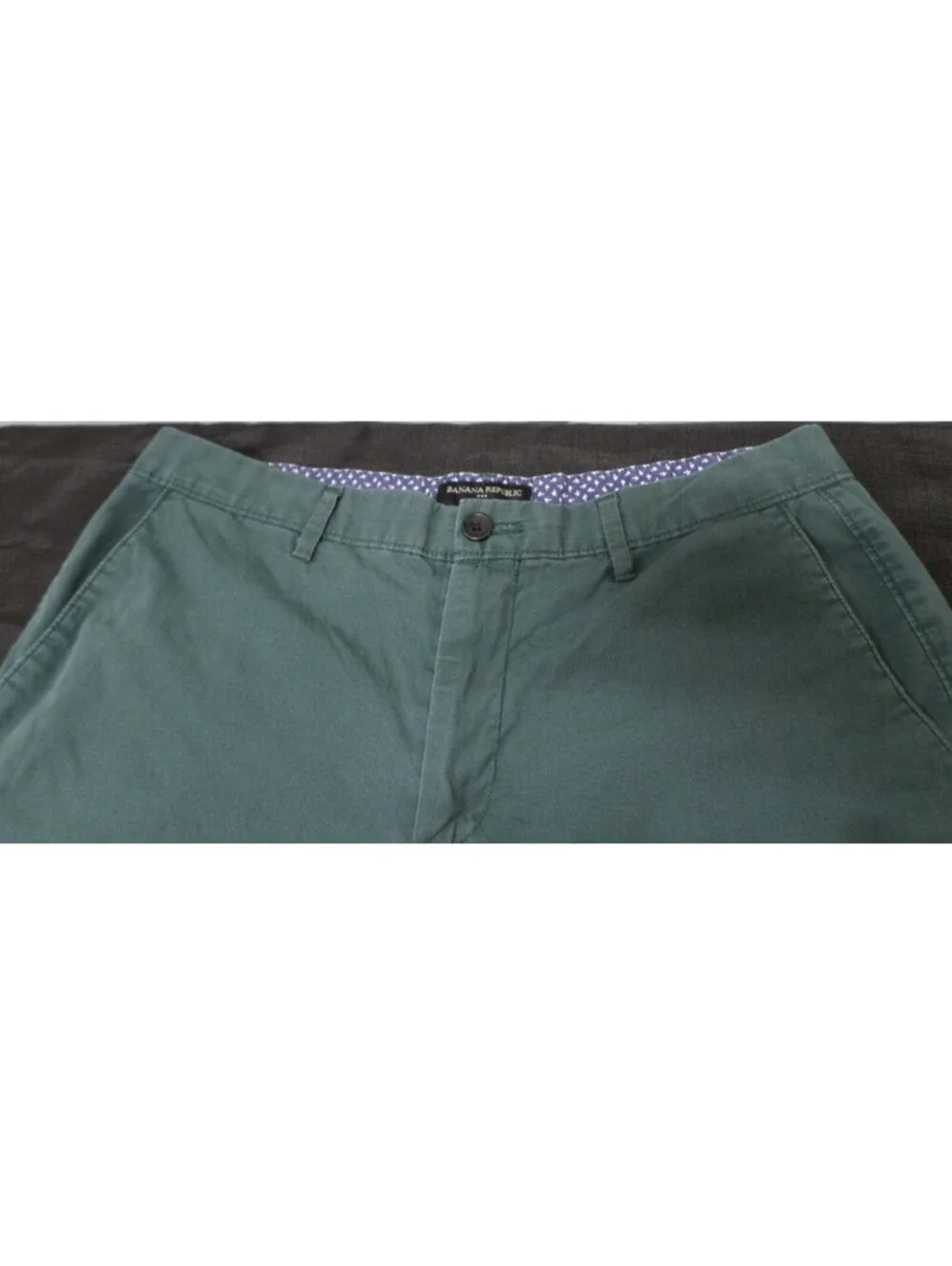 DESINGER BANANA REPUBLIC AIDEN SHORT COTTON BLEND CASUAL WORK GREEN SHORTS 34